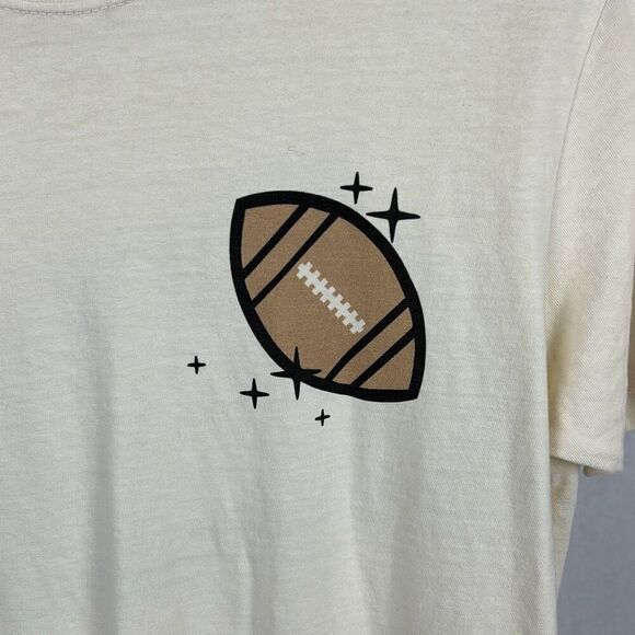 NEW Comfort Colors Football Tshirt Busy Raising Ballers Sz Small Beige Short Sle - Picture 4 of 7